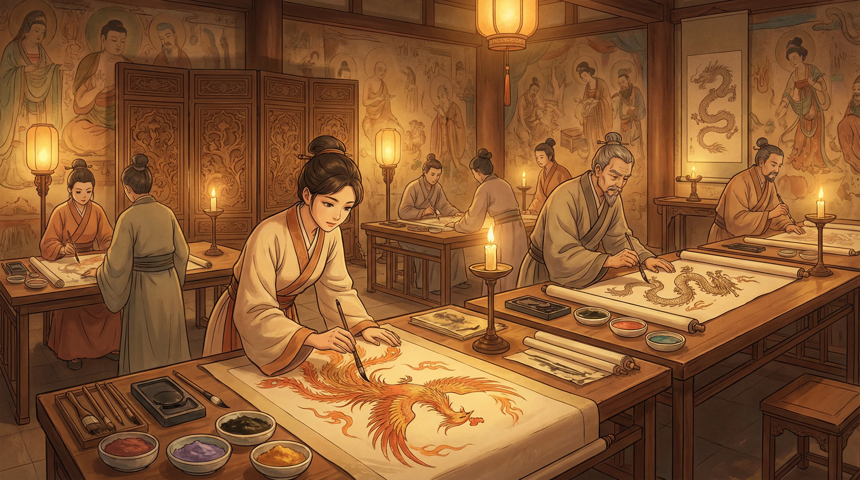 画师入驻 - 中兴通讯股东大会 国风动漫画师